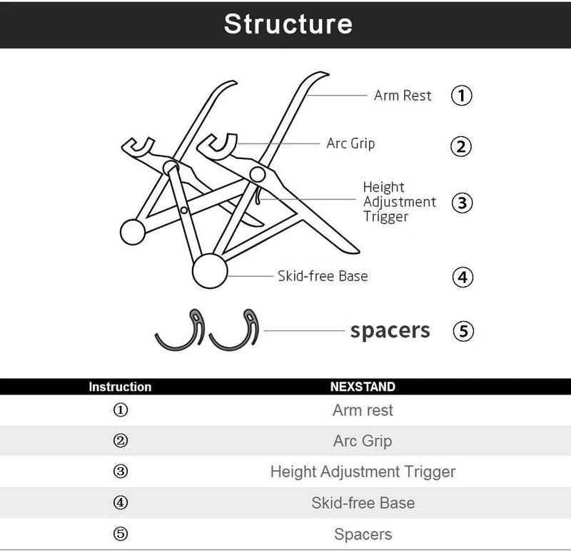 Viewing Angle Laptop Folding Stand - M.Tech Access