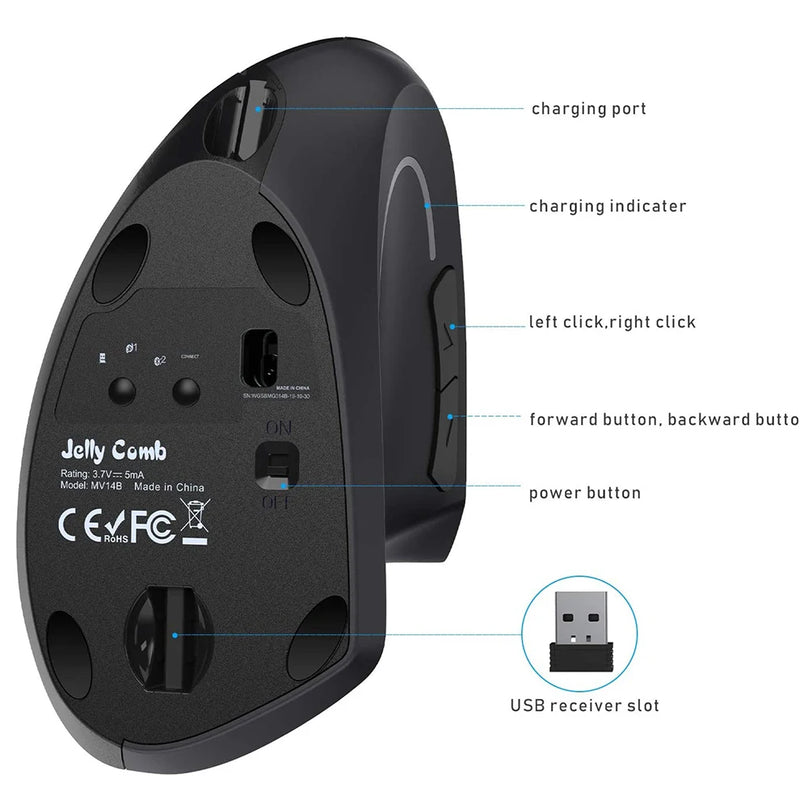 Jelly Comb 2.4G+Bluetooth Mouse - M.Tech Access