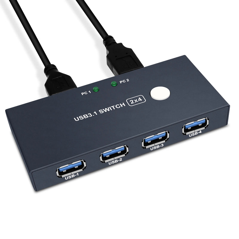 4 Port 2 Computer USB 3.1 Switch - M.Tech Access