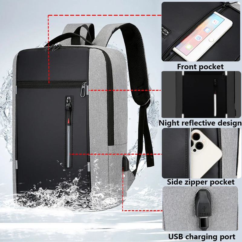 Waterproof USB Laptop Backpack - M.Tech Access